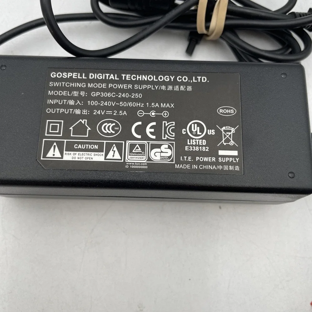 GOSPELL DIGITAL GP306C-240-250  24V 2.5A Output Power Supply Adapter Charger